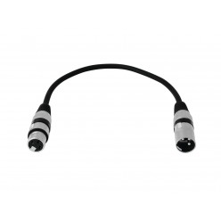 OMNITRONIC XLR cable 3pin 0.2m bk